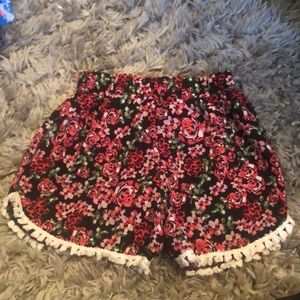 Floral pattern little Girls shorts